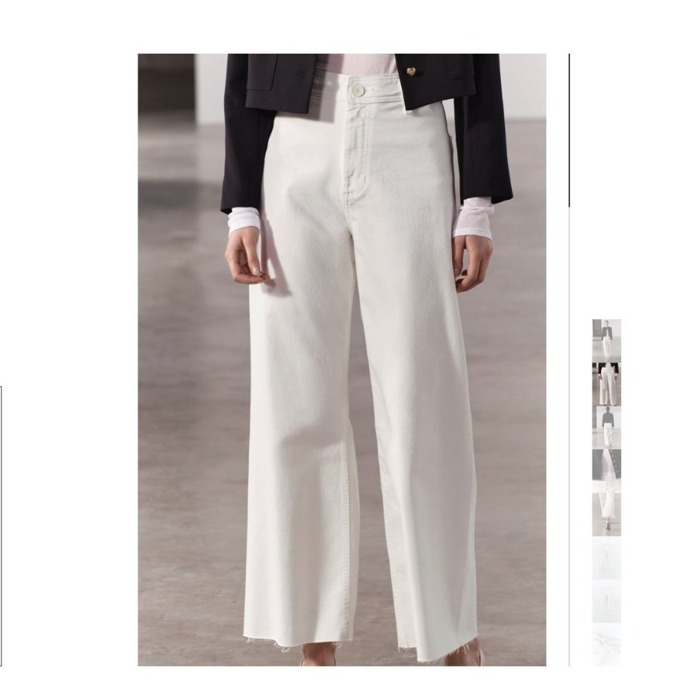 ZARA Marine Straight, White, Size 0